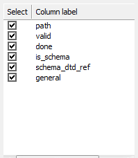 5. Column selector for  generated output