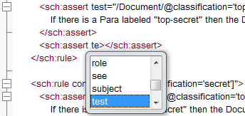 Schematron support in editor