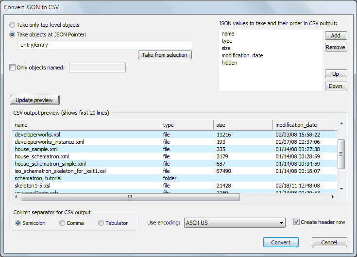 json into csv