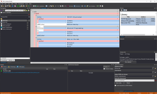 Screenshot of Windows JSON grid view editor