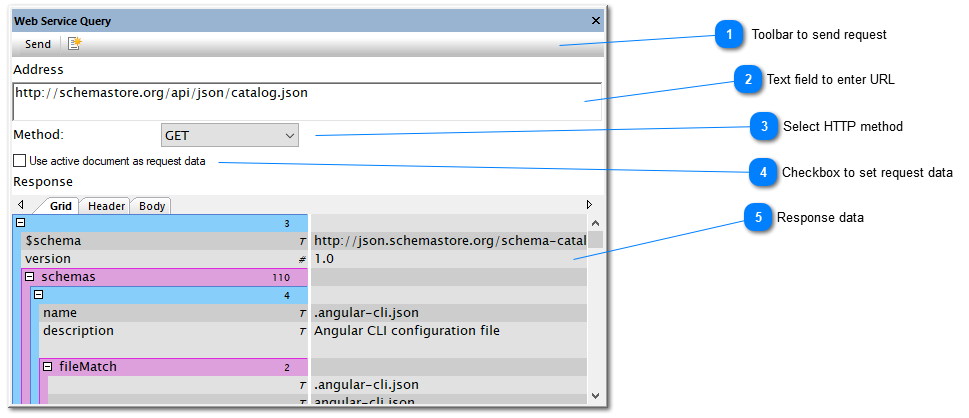 Web Service Query window