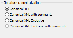 11. Canonical XML option